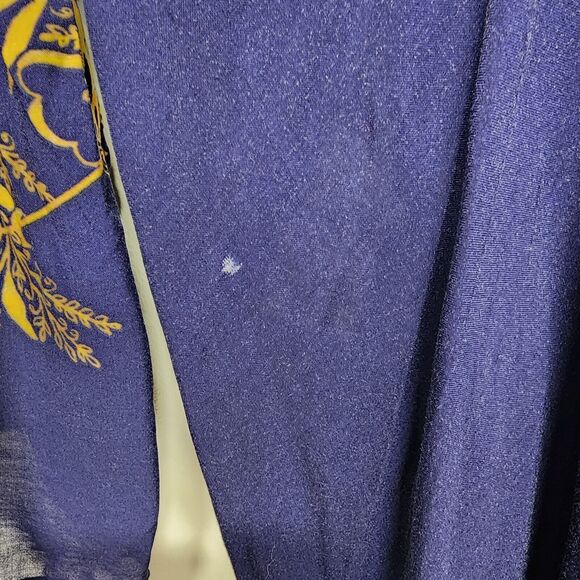 Free People Bohemian Tunic Top Size S V-Neck High Low Flare Sleeve Sunset Dreams - Picture 6 of 16